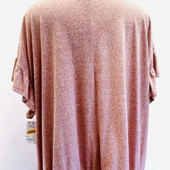 NWT SONOMA Women Short Sleeve Pullover V-Neck Elastic Waist Rose Pink Shirt 3X - Picture 7 of 11